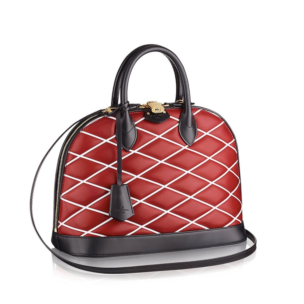 Louis Vuitton Malletage Alma PM Rouge Like NEW - Picture 2 of 9
